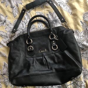 Vintage black leather purse